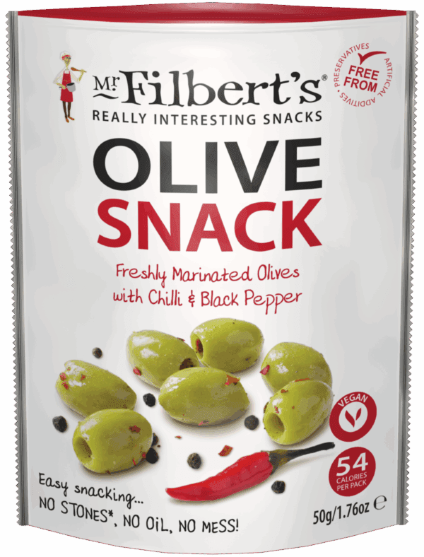 Filberts Chilli & Black Pepper Olives - Image 2